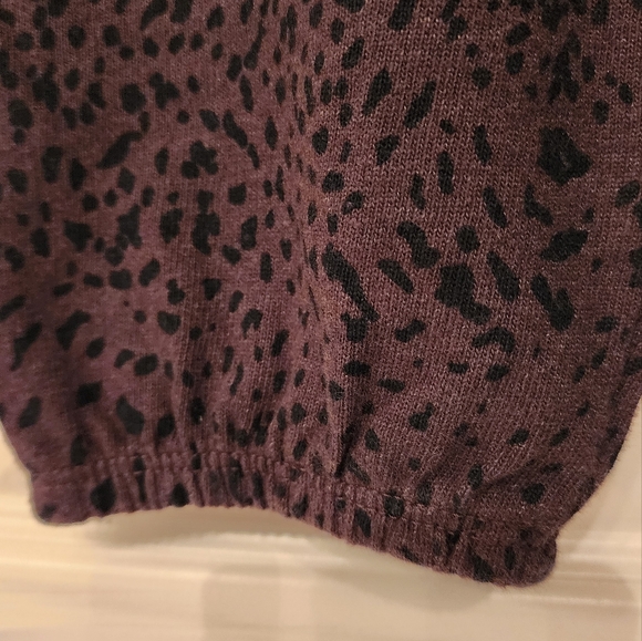 MONROW Mini Cheetah print joggers with drawstring in brown size XS - Picture 6 of 10